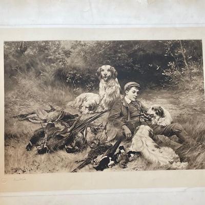 Thos Blink 1894 "The Keeper's Corncer" Signed Thomas Blink in Pencil #2
