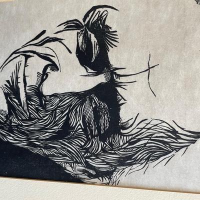 Artist Signed Bertrand Russell (1872-1970) Lithograph Face Portrait A British Philosopher