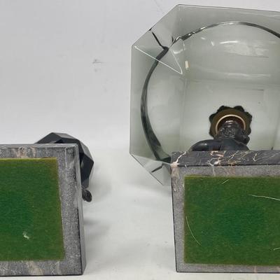 Vintage Cherub Ashtray and Lighter