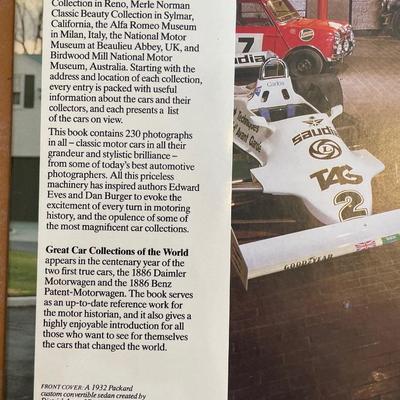 1986 Great Car Collections of the World; Hardover; ISBN 0831740671 English Mint Condition
