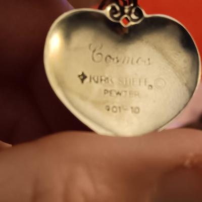 Pewter heart charm