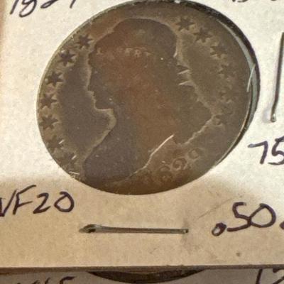 1829 CAPPED BUST .50c VF20