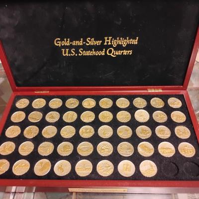 Set of Gold and Silver statehood quarters complete
