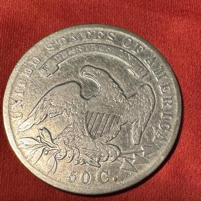 1836 Capped Bust Half Dollar Lettered Edge Choice XVF