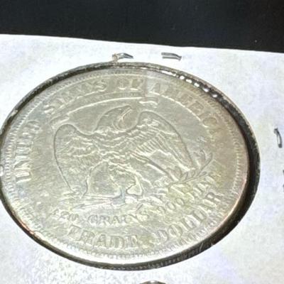 1875 SEATED LIBERTY 1$ U.S. coin 1022 Scarce Date Au 58