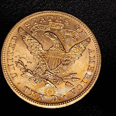 1895 10$ LIBERTY Head US COIN GOLD PIECE