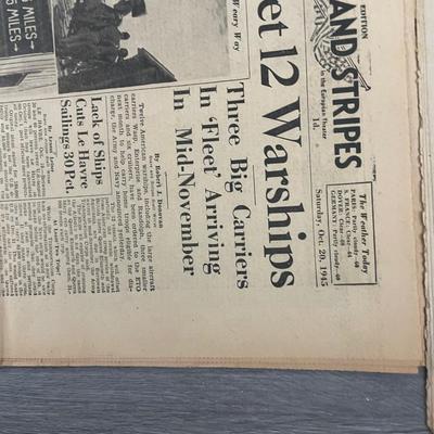 WW2 Collection Of The Stars And Stripes Newspapers Lot 1.