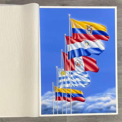 ARTIST: LAINE VAIGUR / 5 Banderas Ecuador Paraguay Peru Uruguay Venezuela POSTER