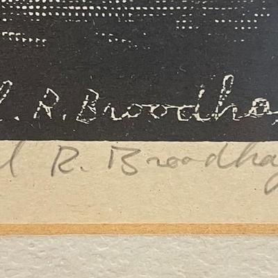 SIGNED Karl Broodhagen (1909 – 2002) lithograph sketch/1971