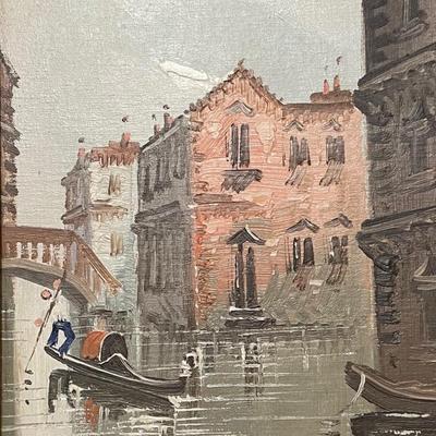 Oil painting on board.
