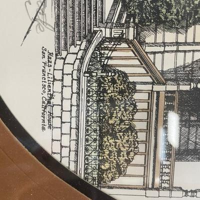 DEBBIE W. PATRICK LITHOGRAPH ON PAPER/ HAAS - LILIENTHAL HOUSE SAN- FRANCISCO