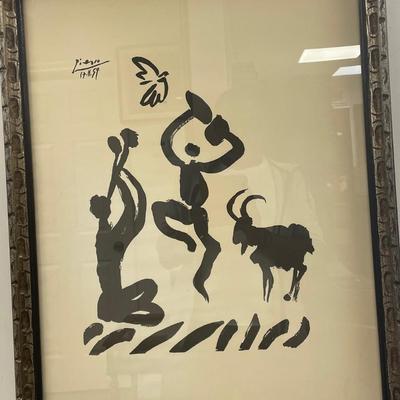 PABLO PICASSO SIGNED LITHOGRAPH / IMPRINT SIGNATURE