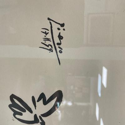 PABLO PICASSO SIGNED LITHOGRAPH / IMPRINT SIGNATURE