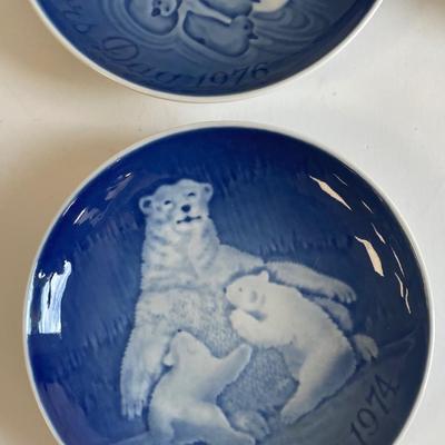 Royal Copenhagen Plates Years 1970, 1971, 1972, 1974, 1975, 1976, 1978 B&G Mother's Day