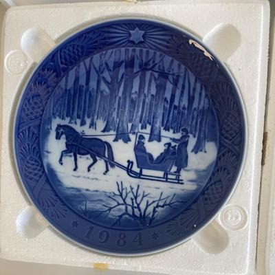 Royal Copenhagen Plates Years 1984, 1985, 1987 Royal Christmas Series