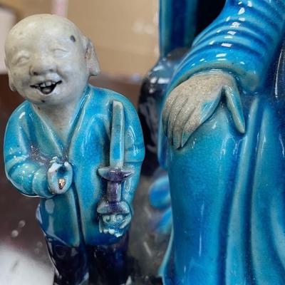 The Star God of Longevity Chinese Ming Dynasty Glazed Statue