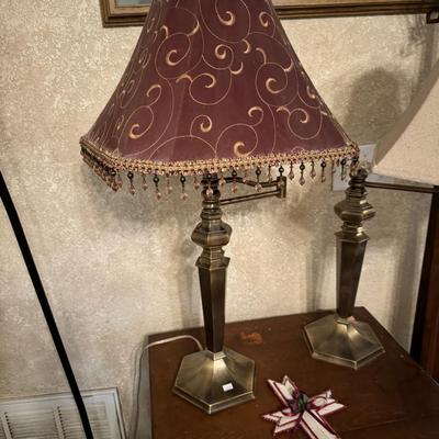 Lamps, Drop leaf Tea cart ,Clock