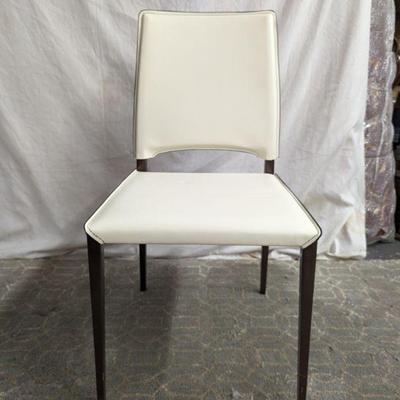 Leather envelope chairs cream set of 4 (stored in LA call to see)