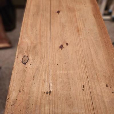 Pine Hall Table with two draws & Mirror two piece