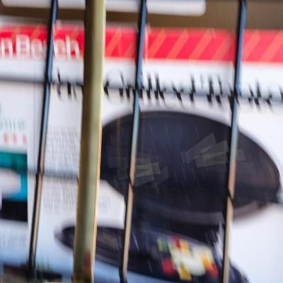Vintage Tri Fold Gold Rectangle door Mirror