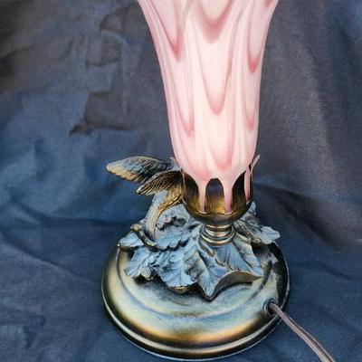 Hummingbird Lamp with Angels Trumpet Shade - Nightlight - Accent Lamp