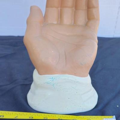 Vintage Girl Resting in Hand Large Ceramic, Scioto Ceramics 1977