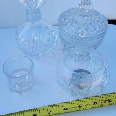 Glass and Jewlry Lot and Belts including Bubble Apple Paper-Weight