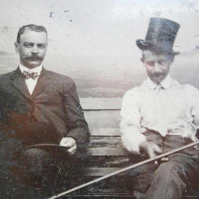 Tin Type of 2 Dudes with Canes