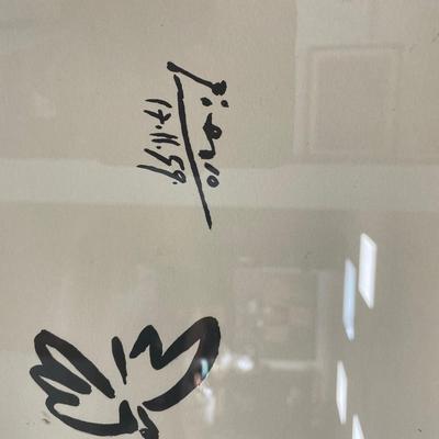 PABLO PICASSO SIGNED LITHOGRAPH / IMPRINT SIGNATURE