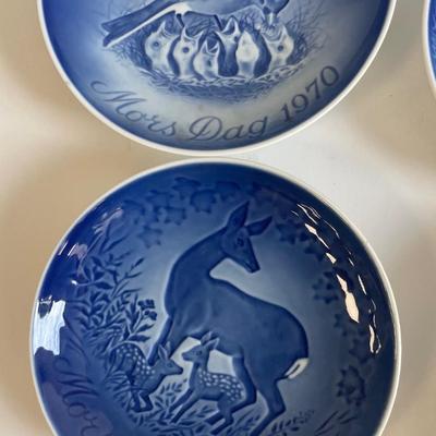 Royal Copenhagen Plates Years 1970, 1971, 1972, 1974, 1975, 1976, 1978 B&G Mother's Day