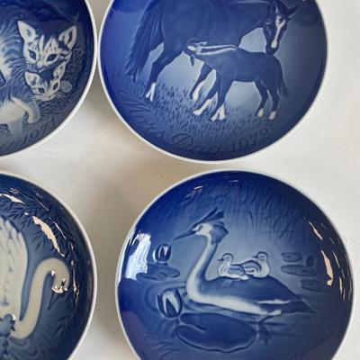 Royal Copenhagen Plates Years 1970, 1971, 1972, 1974, 1975, 1976, 1978 B&G Mother's Day