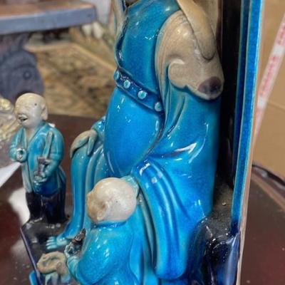 The Star God of Longevity Chinese Ming Dynasty Glazed Statue