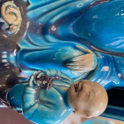 The Star God of Longevity Chinese Ming Dynasty Glazed Statue