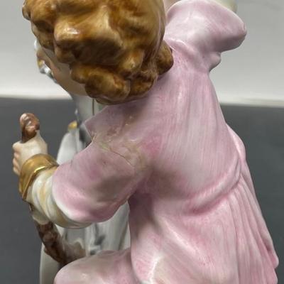 L&M Cornucopia Porcelain Vase Figurine