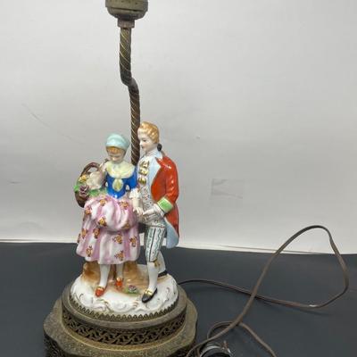 Pair Victorian Dancers Table Lamp