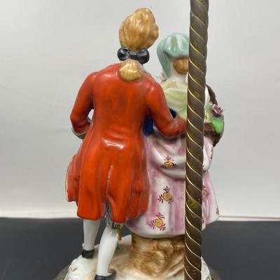 Pair Victorian Dancers Table Lamp