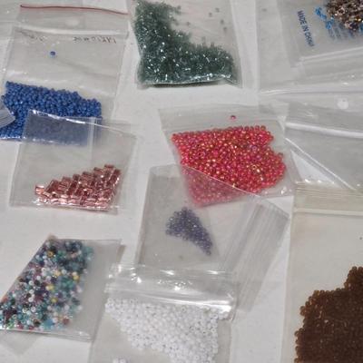 Large Lot of Bagged Beads
