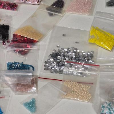 Large Lot of Bagged Beads
