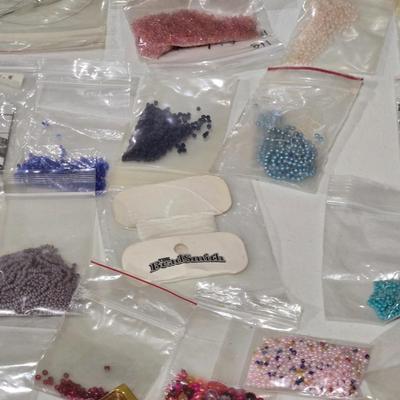 Large Lot of Bagged Beads