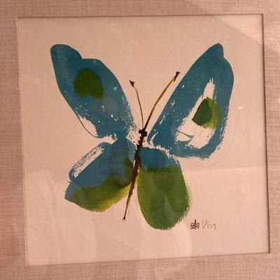 Vera Neumann Hand Signed Vintage Butterfly Print