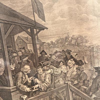 William Hogarth (British, 1697-1764) Complete Set of Four Prints of an Election: 1757 An Election Entertainment
