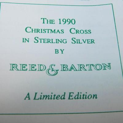 Vintage 1990 Gold-Tone Reed & Barton Sterling Christmas Cross 11.8g