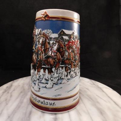 Vintage 1989 Anheuser-Busch Budweiser Clydesdales Stein 6.75"