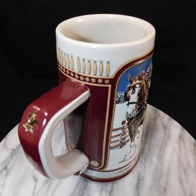 Vintage 1989 Anheuser-Busch Budweiser Clydesdales Stein 6.75"