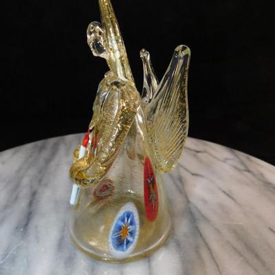 Murano Style Art Glass Angel 5"