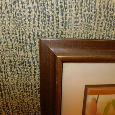 Framed & Matted P. Fisher Still Life Flowers Print 26.75”x21”