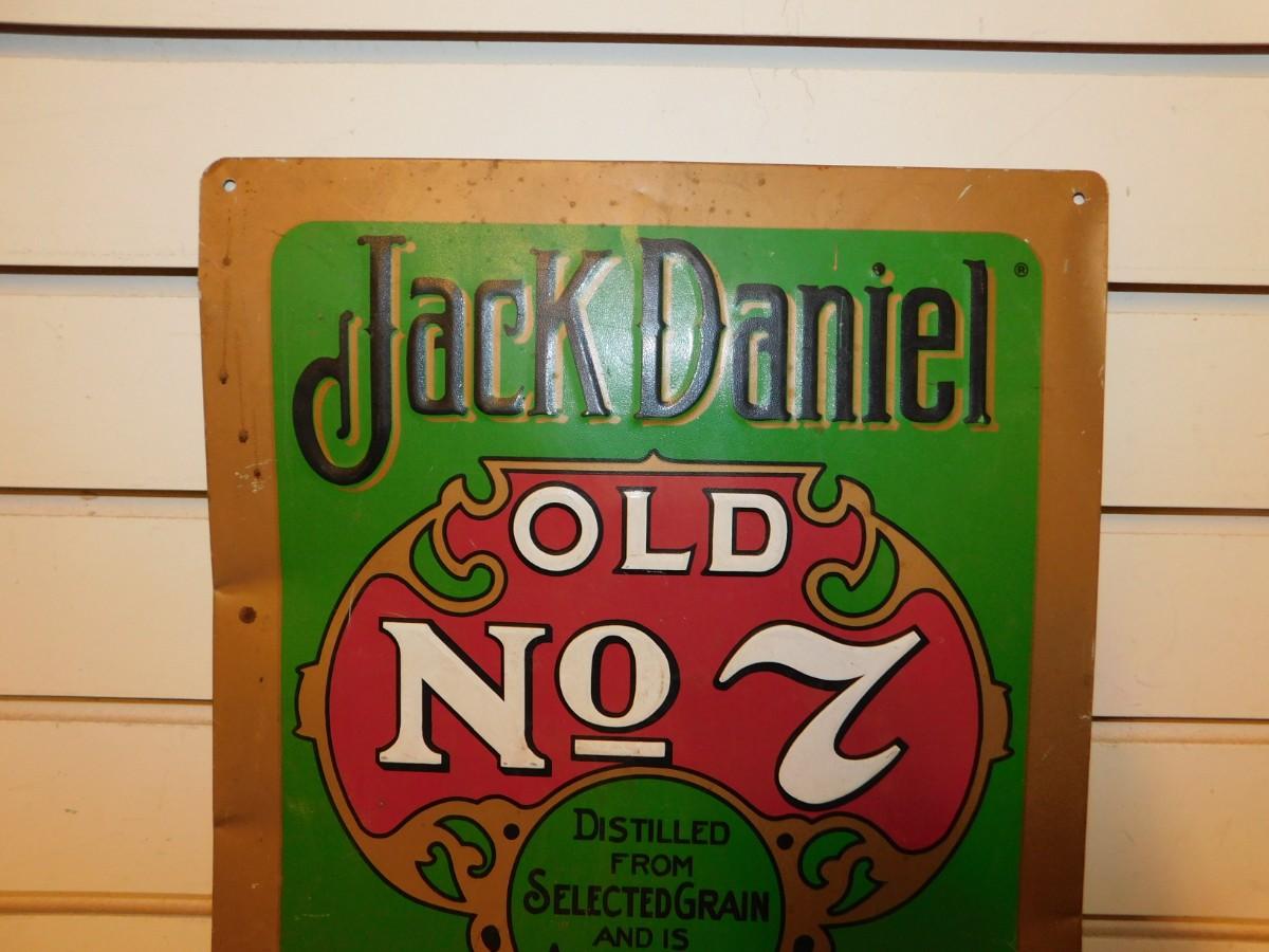 Vintage Jack Daniels Tin Sign AS IS 17.25”x11.25” | EstateSales.org