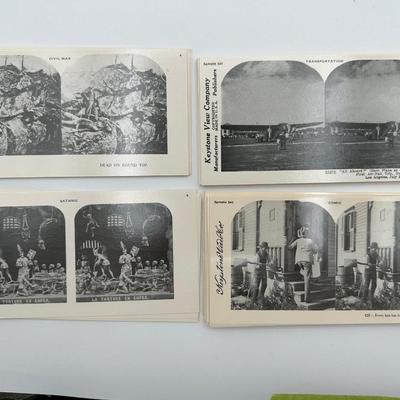Antique Stereoscope Viewer with Cards