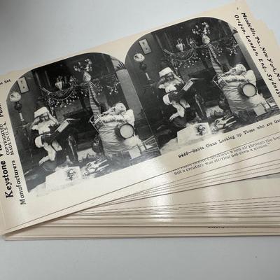 Antique Stereoscope Viewer with Cards