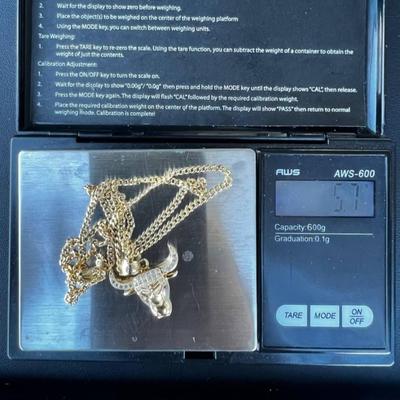 15 k gold chain pendant 20 in